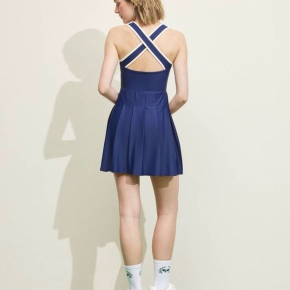 Elegant Navy Blue Mini Dress - Picture 2 of 7